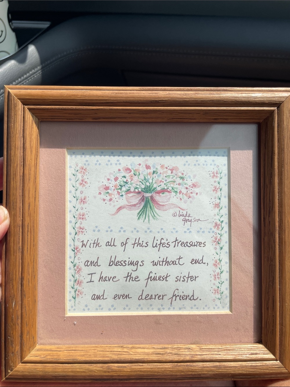 Framed Pink Floral Sentiment Wall Art by